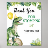 Poster Symbole d'anniversaire des dinosaures Favoriser (Devant)