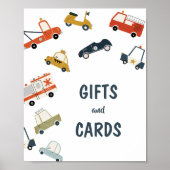 Poster Symbole d'anniversaire des voitures de ville (Devant)