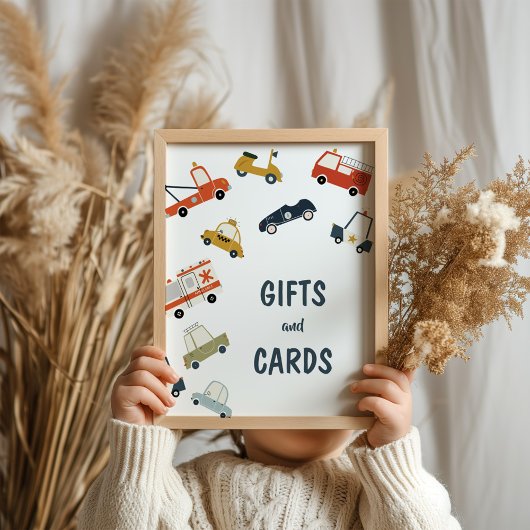 Poster Symbole d'anniversaire des voitures de ville