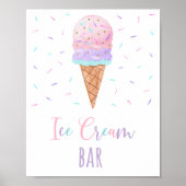 Poster Symbole d'anniversaire du bar à crème glacée moder (Devant)