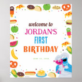 Poster Symbole d'anniversaire du camion de la rue Sesame (Devant)