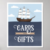 Poster Symbole d'anniversaire du garçon pirate Cartes et  (Devant)