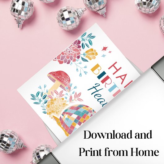 Poster Symbole d'anniversaire du Jardin de la discothèque