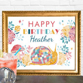 Poster Symbole d'anniversaire du Jardin de la discothèque