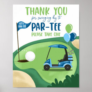 Poster Symbole d'anniversaire du Merci Golf Parc Tee Boy