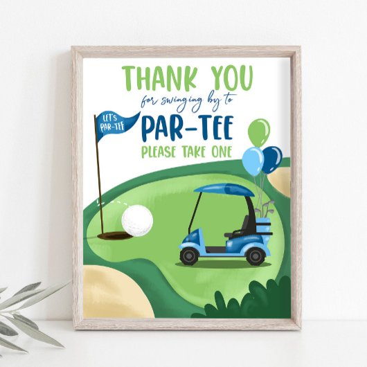 Poster Symbole d'anniversaire du Merci Golf Parc Tee Boy