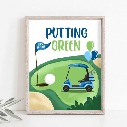 Poster Symbole d'anniversaire du parc de golf Putting Gre