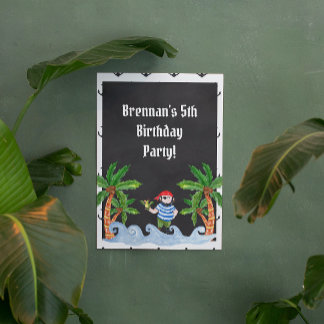 Poster Symbole d'anniversaire du Pirate Fun