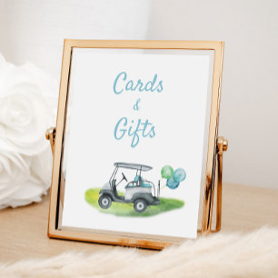 Poster Symbole d'anniversaire du thème de golf