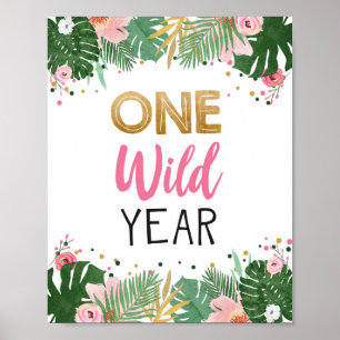 Poster Symbole d'anniversaire d'une année sauvage de Safa
