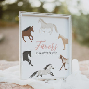 Poster Symbole d'anniversaire Equestrian Cowgirl Cheval