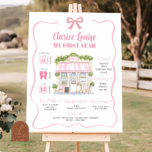 Poster Symbole d'anniversaire Girl Paris French Coquette