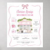 Poster Symbole d'anniversaire Girl Paris French Coquette (Devant)