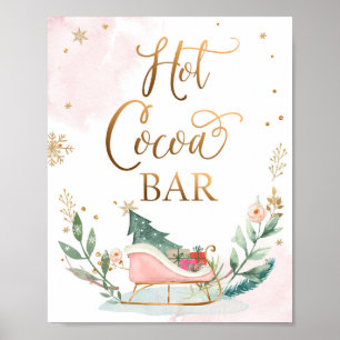 Poster Symbole d'anniversaire Hot Cocoa Bar Chocolate Sle