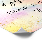 Poster Symbole d'anniversaire Pastel Rainbow Gold Cartes  (Coin)