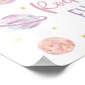 Poster Symbole d'anniversaire Pink Pastel Galaxy Space Ro (Coin)