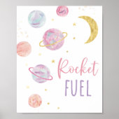 Poster Symbole d'anniversaire Pink Pastel Galaxy Space Ro (Devant)