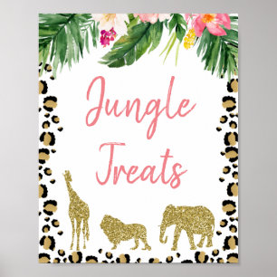 Poster Symbole d'anniversaire Safari Parties scintillant