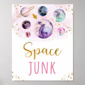 Poster Symbole d'anniversaire Space Junk Rose Gold (Devant)