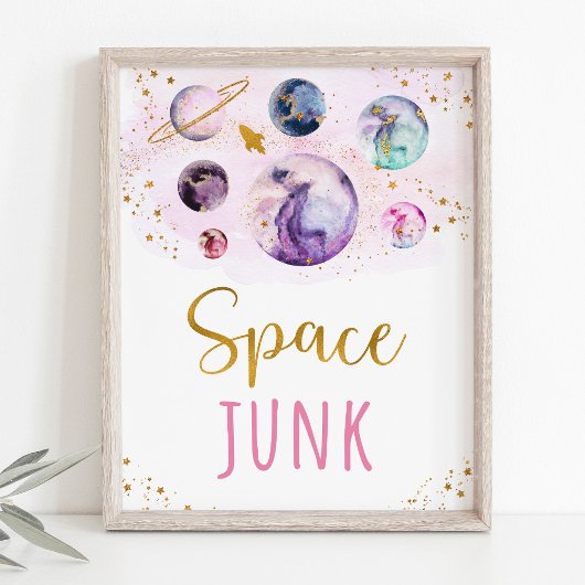 Poster Symbole d'anniversaire Space Junk Rose Gold