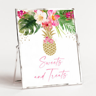 Poster Symbole d'Anniversaire Tropical Floral
