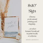 Poster Symbole d'Aquarelle Bleue Côtière Cartes de Mariag