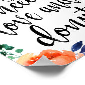 Poster SYMBOLE D'Aquarelle Florale 8x10 mariage (Coin)