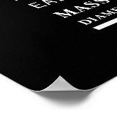 Poster Symbole d'astronomie détaillé de la lune (Coin)