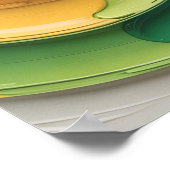 Poster Symbole d'autisme de l'arc-en-ciel Art Abstrait (Coin)