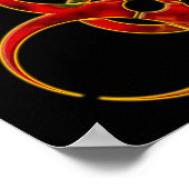 Poster Symbole d'avertissement de danger biologique (Coin)