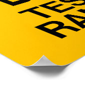 Poster Symbole d'avertissement de la bombe F amusant (Coin)