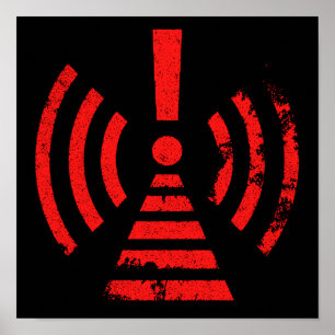 Poster Symbole d'avertissement de rétention d'énergie
