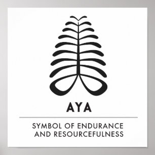 Poster Symbole d'AYA   de la résistance et de