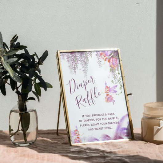 Poster Symbole de Baby shower à thème fée magique