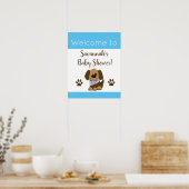 Poster SYMBOLE DE Baby shower Brown Puppy (Cuisine)