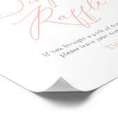 Poster Symbole de Baby shower de béquille rose (Coin)