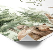 Poster Symbole de Baby shower de bienvenue pour les anima (Coin)