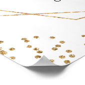 Poster Symbole de Baby shower de cadre or flou de Bourgog (Coin)