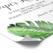 Poster Symbole de Baby shower de calmar sauvage Tropical (Coin)