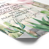 Poster Symbole de Baby shower de chaudière Boho Desert Ca (Coin)