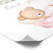 Poster Symbole de Baby shower de couches de rose mou (Coin)
