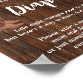 Poster Symbole de Baby shower de Cowboy des Diapeurs de n (Coin)