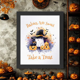 Poster Symbole de Baby shower de la petite boîte d'Hallow
