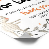 Poster Symbole de Baby shower d'Halloween pour bébé (Coin)