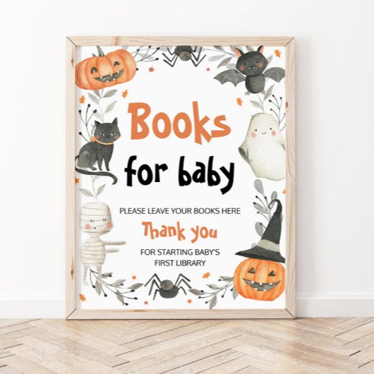 Poster Symbole de Baby shower d'Halloween pour bébé
