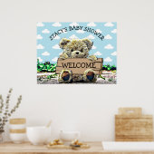 Poster Symbole de Baby shower d'ours en peluche personnal (Cuisine)