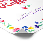 Poster SYMBOLE DE Baby shower FLEURI Mexicaine (Coin)