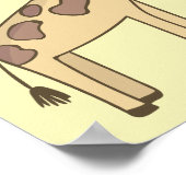 Poster Symbole de Baby shower personnalisable Giraffe et  (Coin)