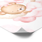 Poster Symbole de Baby shower préféré de l'ours rose fill (Coin)