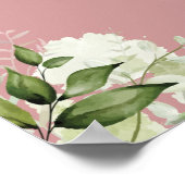 Poster Symbole de Baby shower Rose Dusty (Coin)